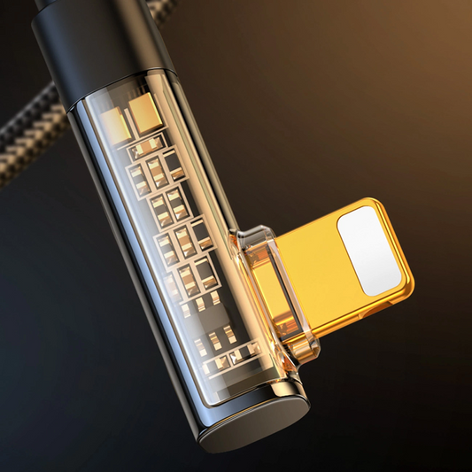 Kabel do przesyłu danych i ładowania USB-A - Lightning Joyroom S-UL012A6 Angled, 18W, 1,2m, Czarny