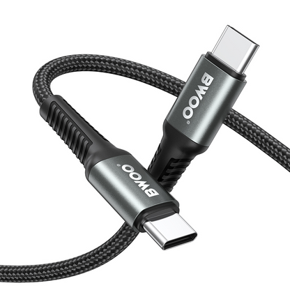 Kabel do przesyłu danych i ładowania USB-C - USB-C BWOO BO-X288C-C, 60W, 1m, Czarny
