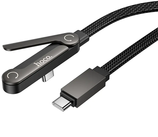 Kabel do przesyłu danych i ładowania USB-C - USB-C HOCO U150 Exquisite, 60W, 1,2m, Czarny