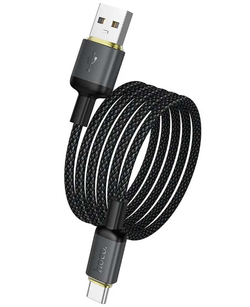 USB-A to USB-C Data and Charging Cable HOCO X128 Benefit, 36W, 1m, Black