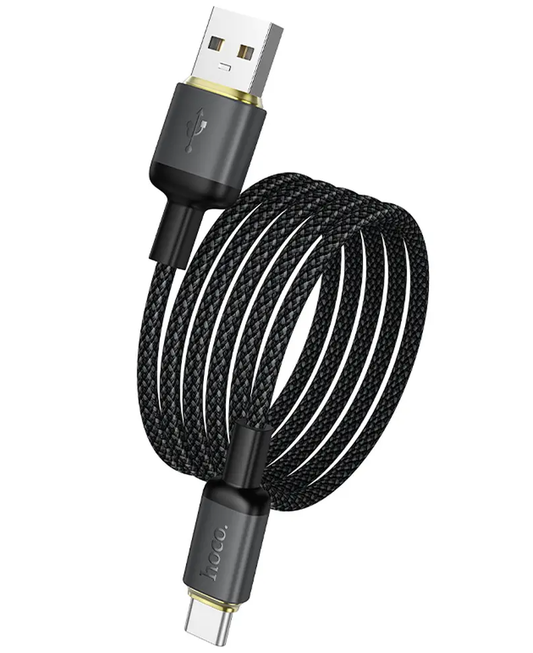 Kabel do danych i ładowania USB-A - USB-C HOCO X128 Benefit, 36W, 1m, Czarny