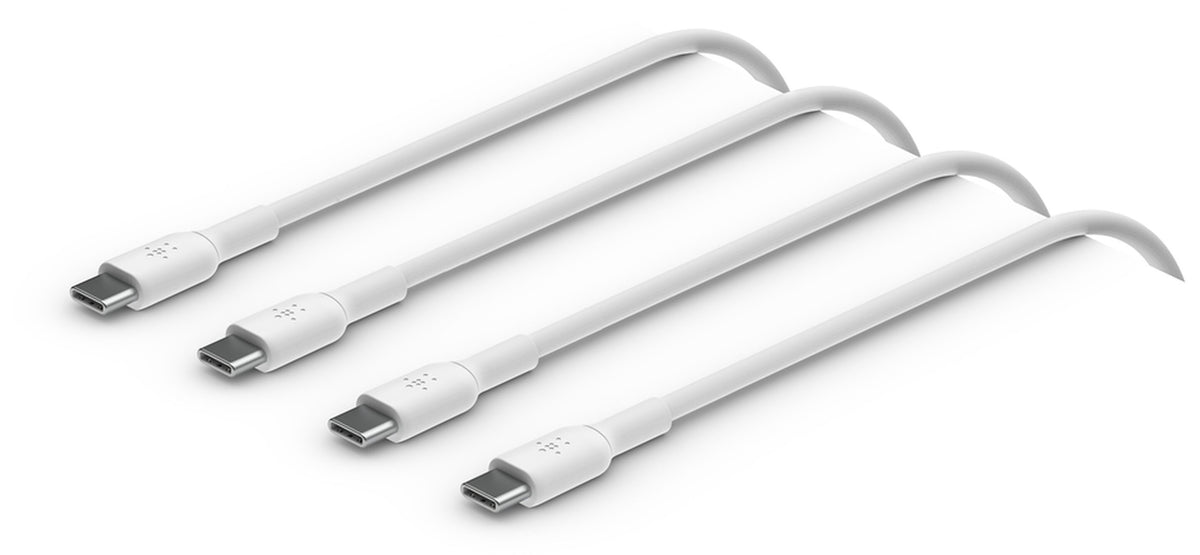 USB-C Data and Charging Cable - USB-C Belkin BoostCharge, 60W, 1m, Set of 2 pieces, White CAB003bt1MWH2PK