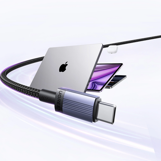 Kabel do przesyłu danych i ładowania USB-C - USB-C UGREEN, 100W, 1m, czarny