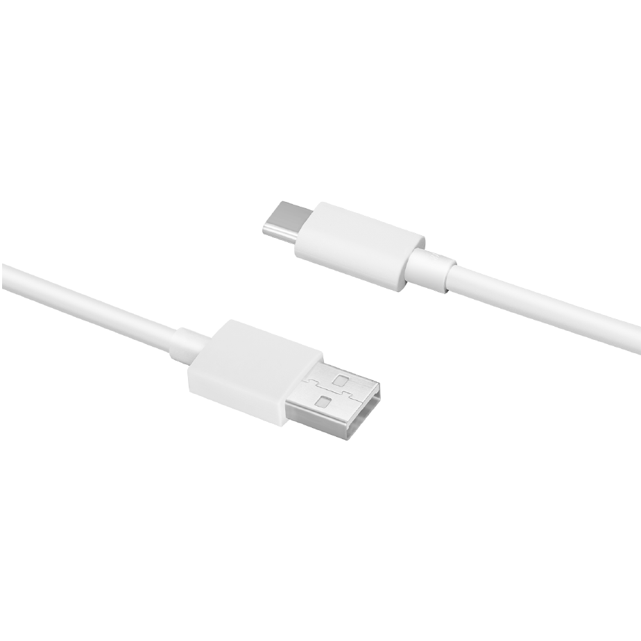 Kabel do przesyłania danych i ładowania USB-A - USB-C Oppo DL129, 1m, biały 611602000006