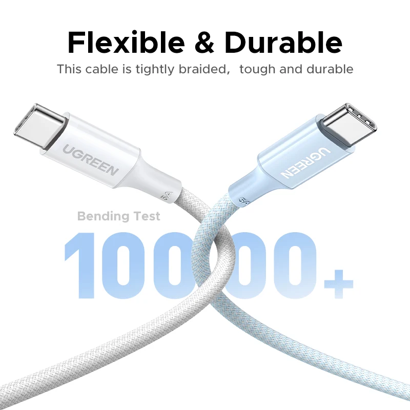 Kabel do przesyłu danych i ładowania USB-C - USB-C UGREEN L502 (35221), 100W, 2m, biały