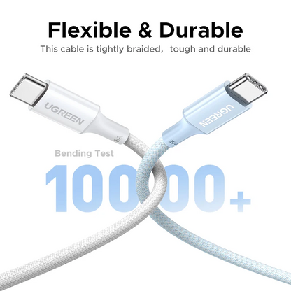 Kabel do przesyłu danych i ładowania USB-C - USB-C UGREEN L502 (35221), 100W, 2m, biały