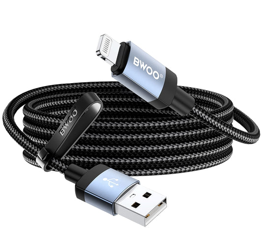 Kabel do przesyłania danych i ładowania USB-A - Lightning BWOO BO-X401L, 18W, 1m, czarny