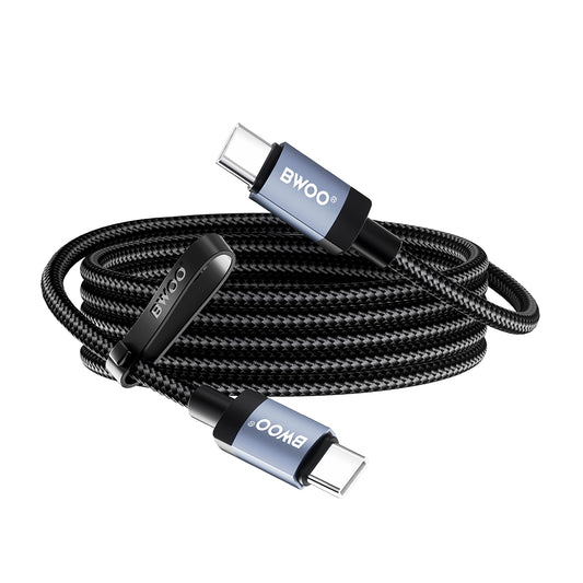Kabel do przesyłania danych i ładowania USB-C - USB-C BWOO BO-X401CC, 65W, 1m, Czarny