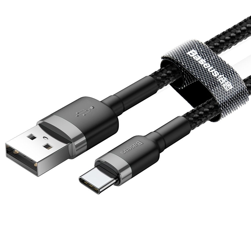 Kabel do ładowania i transmisji danych z USB-A na USB-C Baseus Cafule, 18 W, 3 m, szary CATKLF-UG1 CATKLF-UG1 