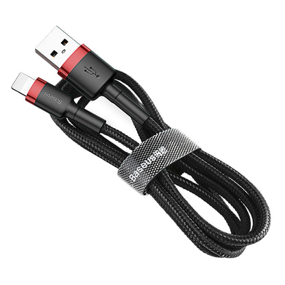 Kabel do ładowania i transmisji danych USB-A - Lightning Baseus Cafule, 18 W, 1 m, czarny CALKLF-B19