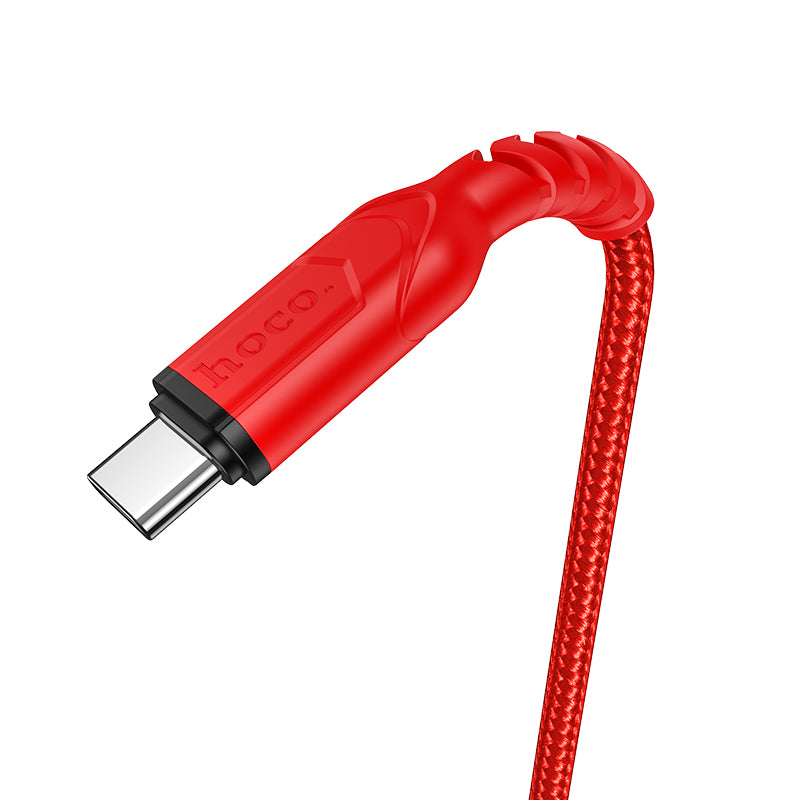 Kabel do danych i ładowania USB-A - USB-C HOCO X59 Victory, 18W, 1m, Czerwony