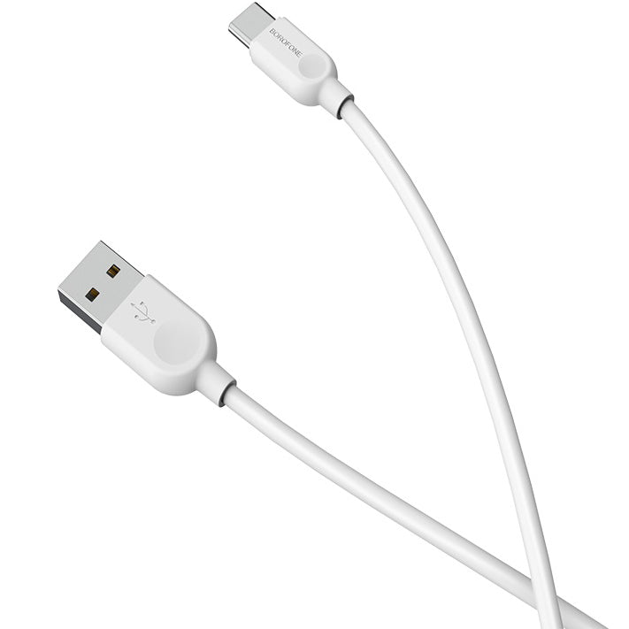 Kabel do ładowania i transmisji danych USB-A - USB-C Borofone BX14 LinkJet, 18W, 1m, biały