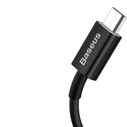 Kabel do ładowania i transmisji danych USB-A - microUSB Baseus Superior Series, 18 W, 1 m, czarny CAMYS-01