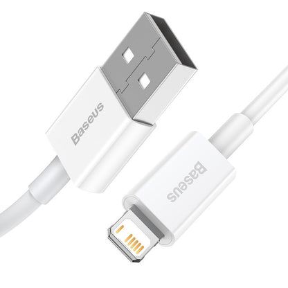 Kabel do ładowania i transmisji danych USB-A - Lightning Baseus Superior Series, 20W, 1m, biały CALYS-A02