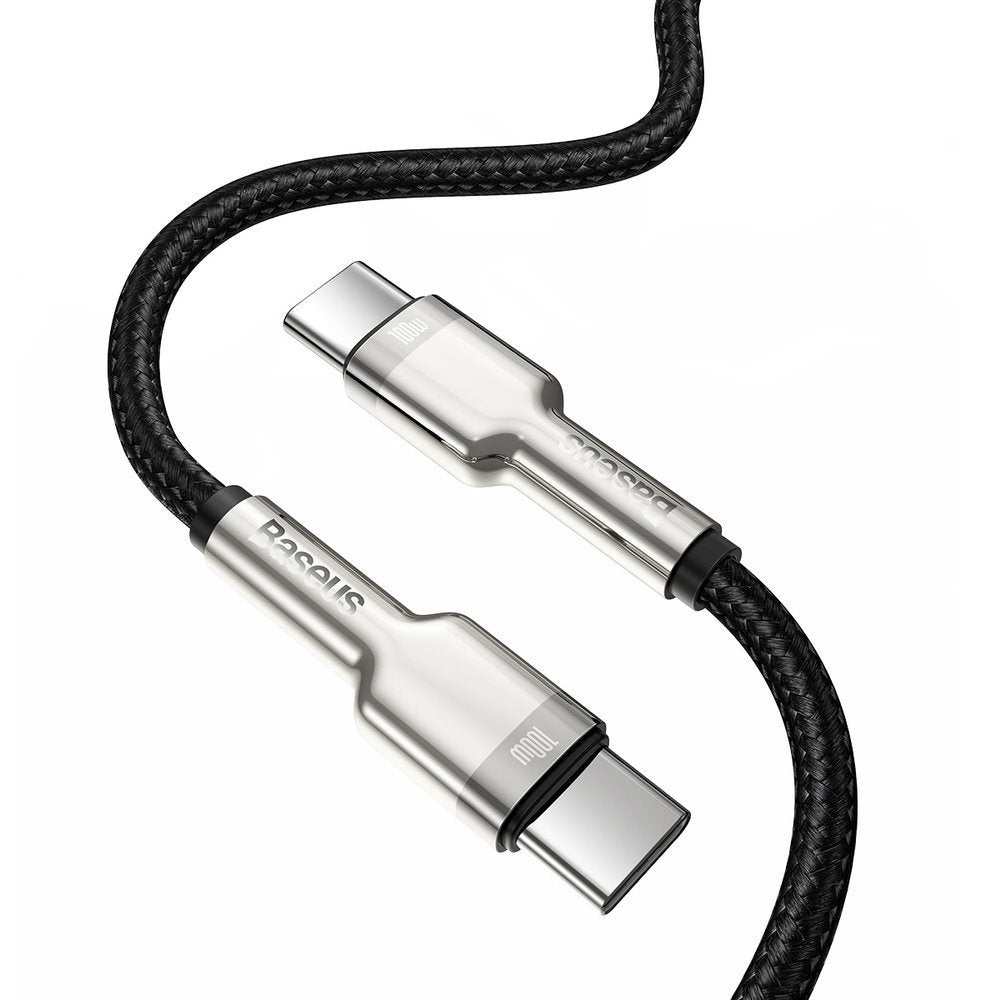 Kabel USB-C do USB-C Baseus Cafule, 100W, 2m, Czarny CATJK-D01