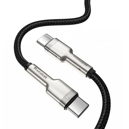Kabel USB-C do USB-C Baseus Cafule, 100W, 2m, Czarny CATJK-D01