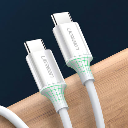 Kabel USB-C do ładowania i transmisji danych - USB-C UGREEN US264, 60 W, 2 m, biały