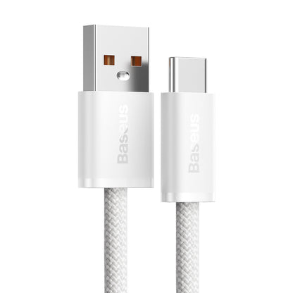 Kabel do danych i ładowania USB-A - USB-C Baseus Dynamic Series, 100W, 1m, Biały CALD000602