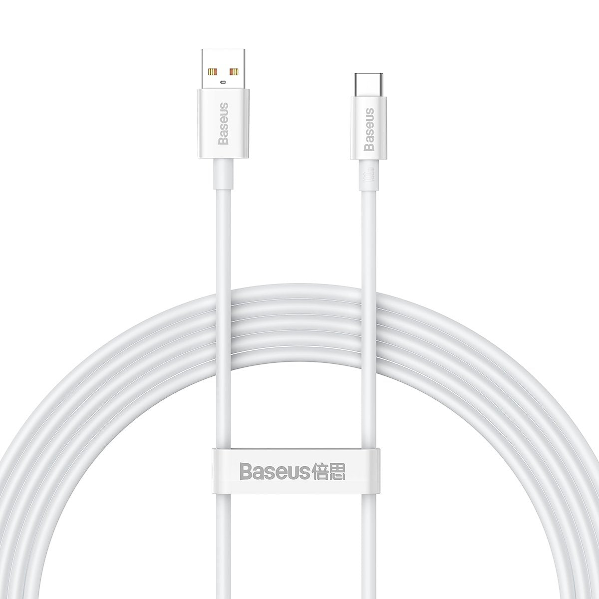 Kabel do ładowania i transmisji danych USB-A - USB-C Baseus Superior Series, 100 W, 2 m, biały CAYS001402 