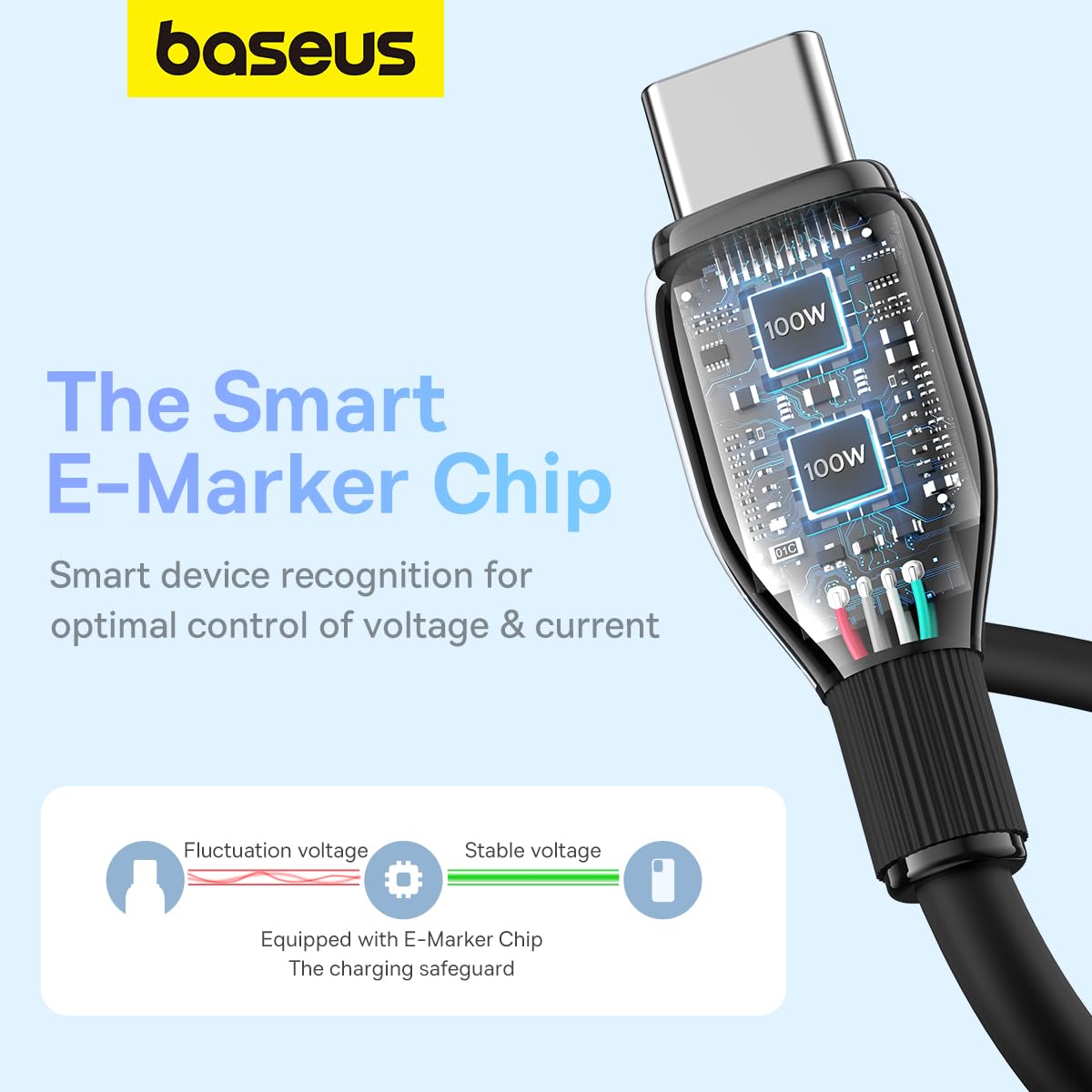 Kabel do danych i ładowania USB-C - USB-C Baseus Pudding, 100W, 2m, Czarny P10355702111-01