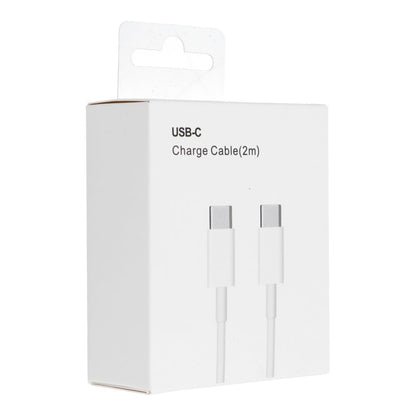 Kabel USB-C do transmisji danych i ładowania - USB-C OEM USB-C HD26 Box, 30 W, 2 m, biały 