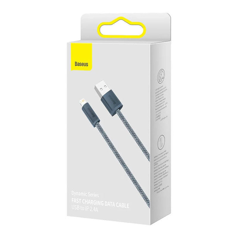 Kabel do ładowania i transmisji danych USB-A - Lightning Baseus Dynamic Series, 18 W, 1 m, szary 