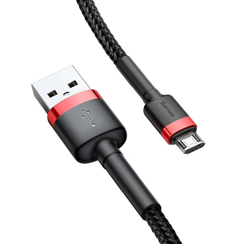 Kabel do transmisji danych i ładowania USB-A - microUSB Baseus Cafule, 18 W, 3 m, czerwony CAMKLF-H91 