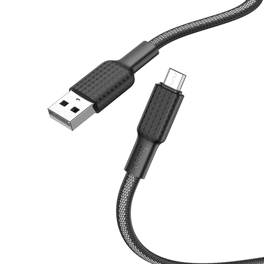 Kabel do ładowania i transmisji danych HOCO X69 USB-A - microUSB, 18 W, 1 m, czarny 