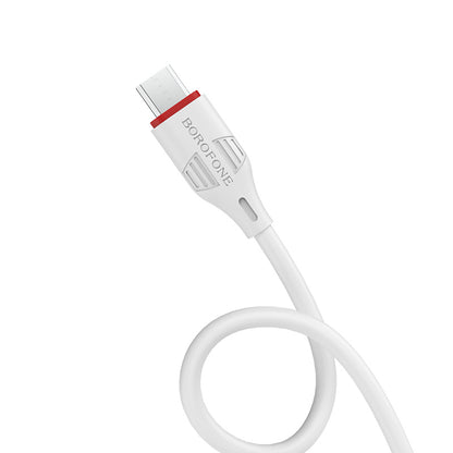 Kabel do ładowania i transmisji danych USB-A - microUSB Borofone Enjoy BX17, 18W, 1m, biały 