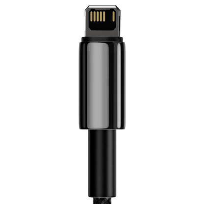 Kabel do ładowania i transmisji danych USB-A - Lightning Baseus Tungsten Gold, 20W, 1m, czarny CALWJ-01 