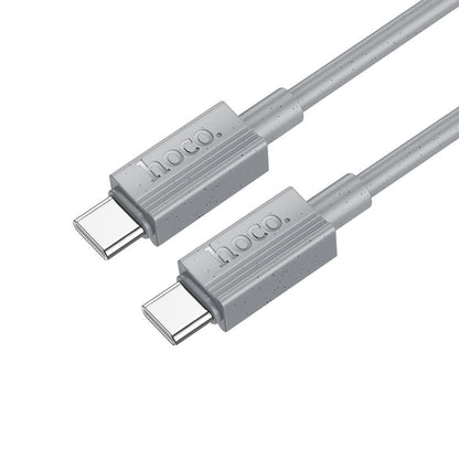 Kabel do danych i ładowania USB-C - USB-C HOCO X107, 60W, 1m, Szary