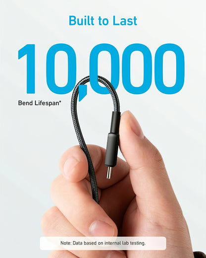 Kabel do danych i ładowania USB-C - USB-C Anker 322, 60W, 0,9m, Czarny A81F5G11