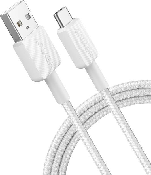 Kabel do ładowania i transmisji danych USB-A - USB-C Anker 322, 18 W, 0,9 m, biały A81H5G21