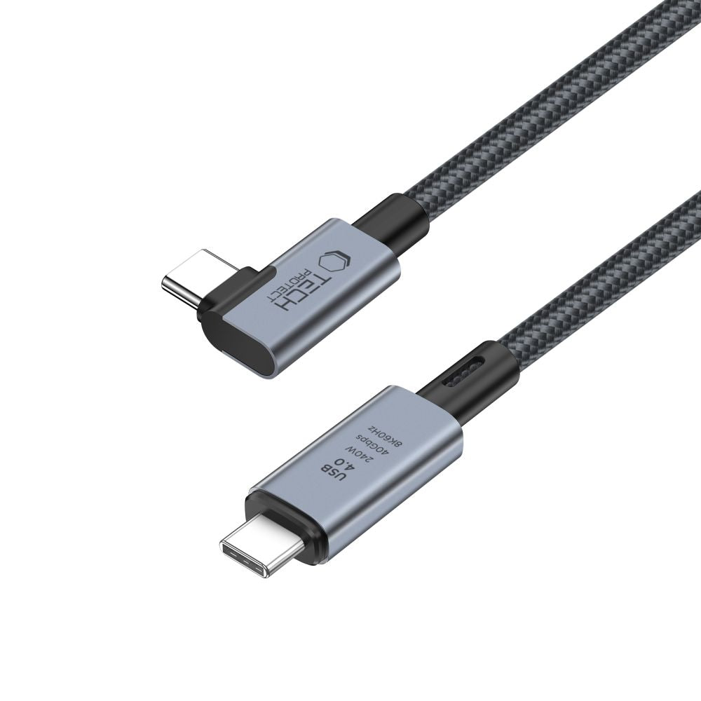 Kabel USB-C do ładowania i transmisji danych - USB-C Tech-Protect Ultraboost Max L, 240 W, 1,5 m, szary 