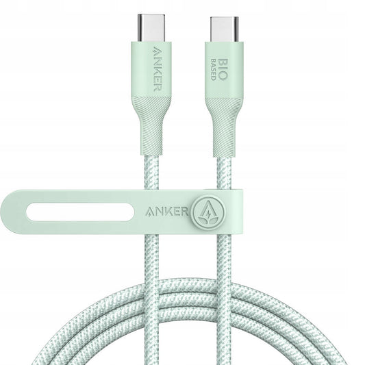 Kabel USB-C do ładowania i transmisji danych - USB-C Anker 544, 140 W, 1,8 m, zielony A80F6H61 