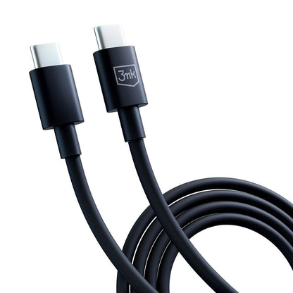 Kabel do danych i ładowania USB-C - USB-C 3MK Hyper, 100W, 1.2m, Czarny