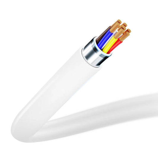 Kabel do danych i ładowania USB-C - Lightning 3MK Hyper, 20W, 1,2m, biały