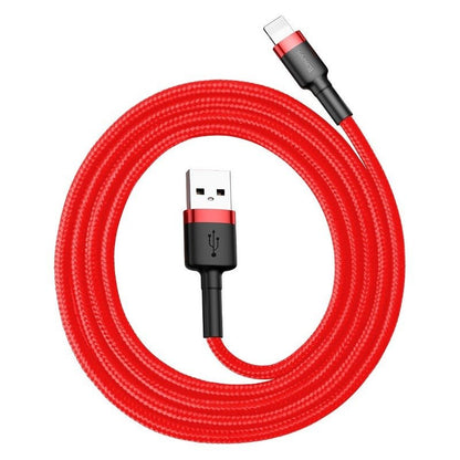 Kabel do danych i ładowania USB-A - Lightning Baseus Cafule, 18W, 1m, czerwony CALKLF-B09