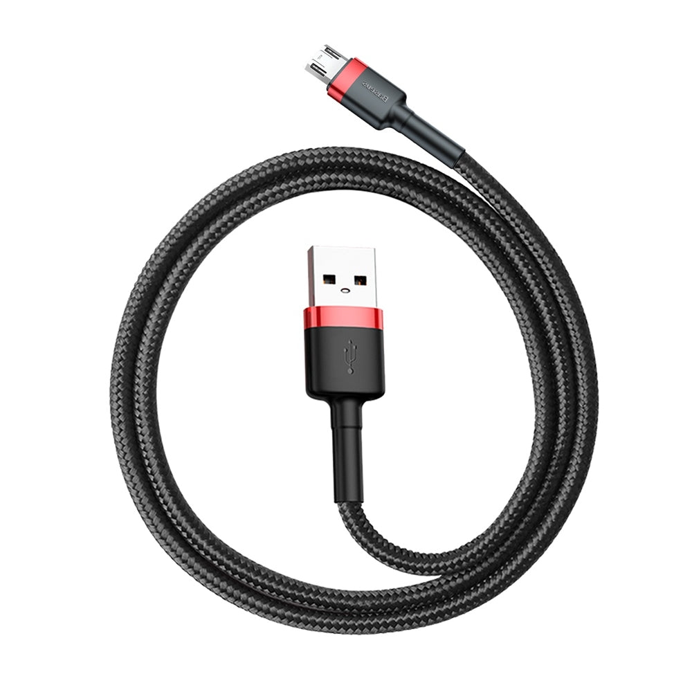 Kabel do danych i ładowania USB-A - microUSB Baseus Cafule, 18W, 2m, Czerwony