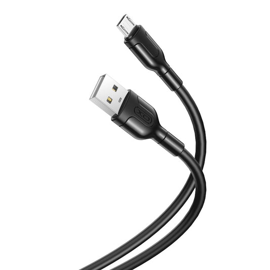 Kabel USB-A - microUSB do transmisji danych i ładowania XO Design NB212, 18 W, 1 m, czarny 