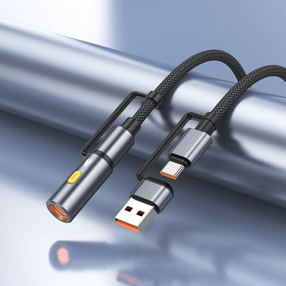 Kabel do danych i ładowania USB-C / USB-A - USB-C / Elektryczny zapalniczka HOCO U138, 60W, 1.2m, Czarny