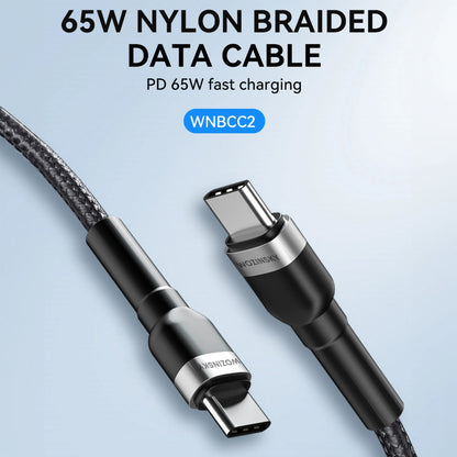 Kabel do danych i ładowania USB-C - USB-C WZK WNBCC2, 65W, 2m, Czarny