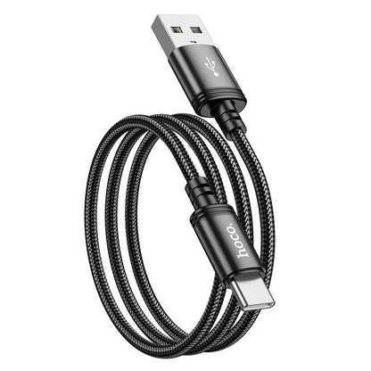 Kabel do danych i ładowania USB-A - USB-C HOCO X89, 18W, 1m, Czarny