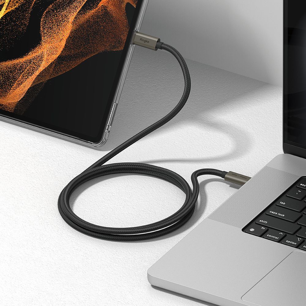 Kabel USB-C do USB-C Ringke 2X2, 240W, 1m, Czarny