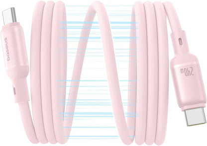 Cablu Date si Incarcare USB-C - USB-C Baseus PicoGo, 240W, 1m, Roz P10376800411-00