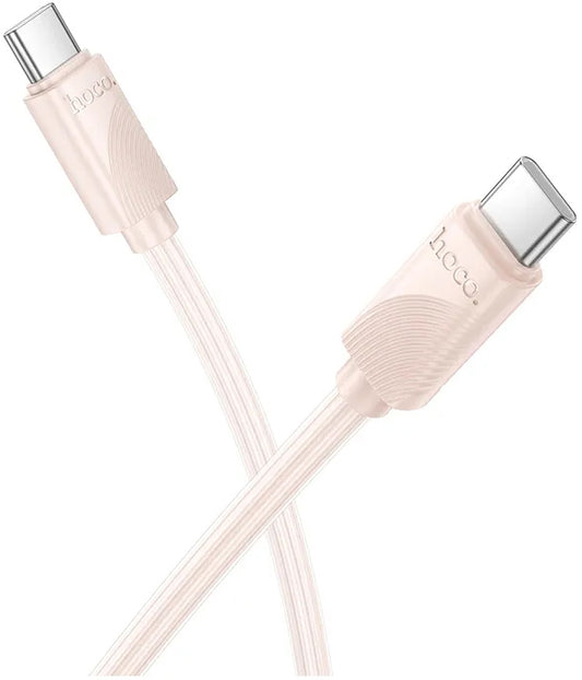 Kabel do danych i ładowania USB-C - USB-C HOCO X114, 60W, 1m, Różowy