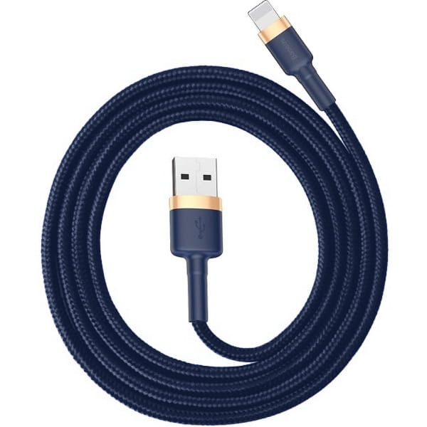 Kabel do danych i ładowania USB-A - Lightning Baseus Cafule, 18W, 2m, Granatowy CALKLF-CV3