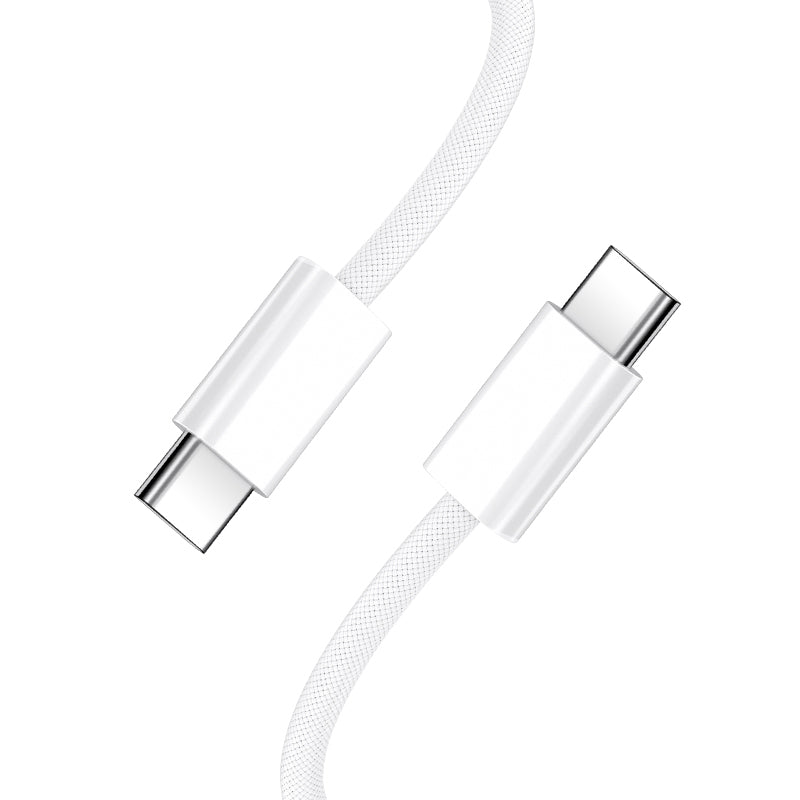 Kabel do danych i ładowania USB-C - USB-C BWOO BO-X284, 60W, 2m, Biały