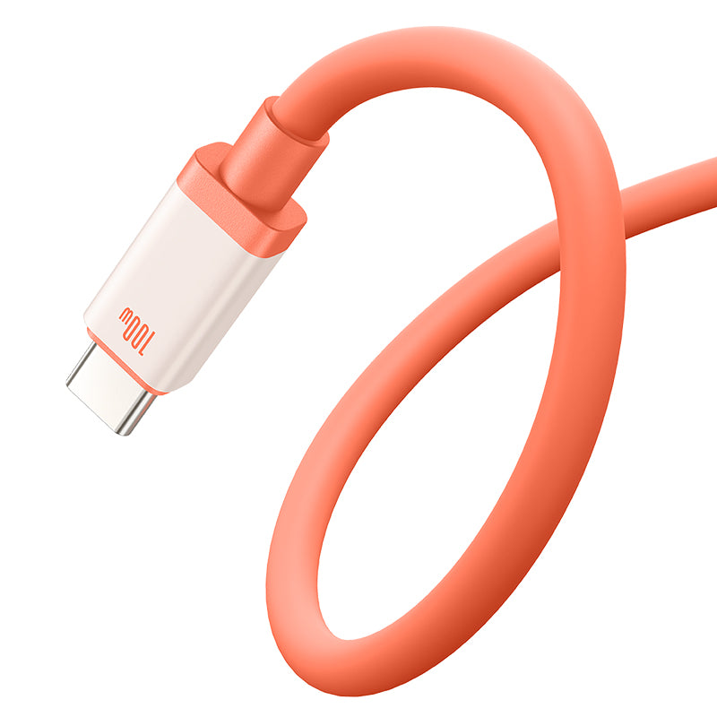 Kabel do danych i ładowania USB-A - USB-C Baseus Zero Degree Series, 100W, 2m, Czerwony