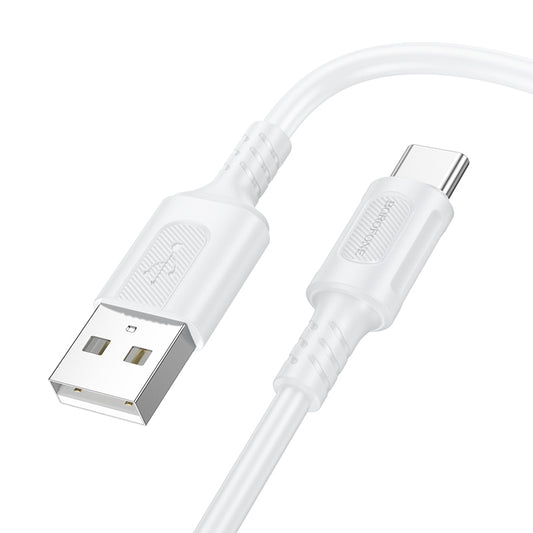 Kabel do danych i ładowania USB-A - USB-C Borofone BX111 Feliz, 20W, 1m, Biały
